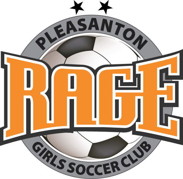 Pleasanton RAGE Girls Soccer Club Logo