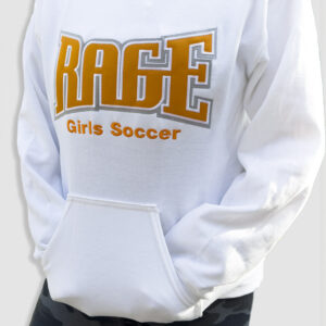 RAGE White Gildan Heavy Blend Hooded Sweatshirt